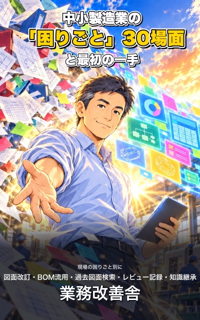 Kindle本『中小製造業の「困りごと」30場面と最初の一手』の表紙